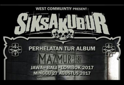 SiksakubuR to kick off “Mazmur:187 Tour 2017” in West Jakarta